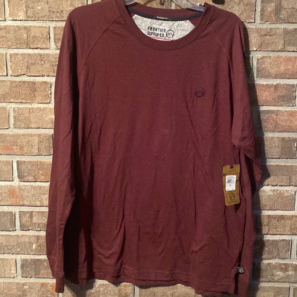 Men's Long Sleeve Tee - Maroon